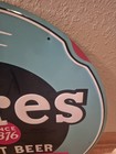 1940s Hires Root Beer Embossed Tin Diner Sign 23  Refreshes Right Soda