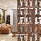 Asymmetric  Design  Room Divider Panel   Modern Hanging Screen Wooden Partition