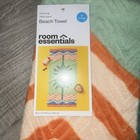 Room Essentials Beach Towel 36x72 Extra Long 100  Cotton Geometric Tropical Nwt