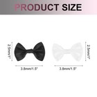 50pcs White   Black Bow Ties 1 5 x1  Mini Bowknot Satin Bows Bulk