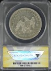 1843 Seated Liberty Dollar Anacs Au-50 Details Cleaned scratched
