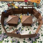 1950   s Large Lot Marx Fort Apache Roy Rogers Double Bar Ranch Tin Figures Tipi 