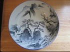 Vintage Unusual Asian Grey   White Bowl - Hand Painted -japan - Very Old 