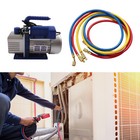 Combo 3 Cfm 1 4 Hp Air Vacuum Pump Hvac Kit Ac A c Manifold Gauge Set For