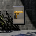 Gold Desert Eagle Pistol Made In Usa Poster