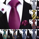 3pcs Mens Premium Formal Cravat Tie Neckties Pocket Scarf Cufflinks Wedding Sets