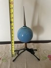 Vintage Barn House West Dodd  Lightning Rod With Blue Milk Glass Sphere Ball 