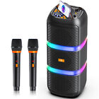 Portable Bluetooth Speaker Stereo Subwoofer Heavy Bass Sound System 2 Microphone