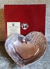 Arthur Court 2001 Grapes And Leaf Hand Crafted Aluminum Heart Bowl   New In Box