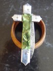 4639 Very Rare Antique Cross Crucifix Folding Knife  Spain Circa 1920