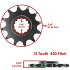 Front And Rear Sprockets For Kawasaki Ksf250a Mojave 250 1987-2004