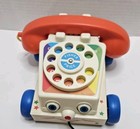 Vintage 1961 Fisher Price  747 Chatter Phone Rotary Telephone Pull Toy Works 