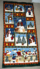 Christmas Quilting Quilt Wall Hanging Snowmen Jingle Bells 42x21  Vgc