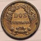 1895 Peru 2 Centavos Very Fine Xf Coin
