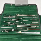 Vintage Tower Germany Drawing Drafting Mechanical Tools Set Complete Used
