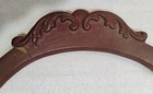 Antique Victorian Oak Arched Crest Pediment W  Applied Carvings 15 1 2  Wide