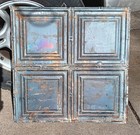 Iridescent Antique Ceiling Tin Tiles Simple Elegant Frame Canvas Cottage Chic