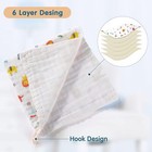 Absorbent Muslin Newborn Towel For Baby Shower Machine Washable  For Sensitive