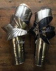 Medieval Gothic Larp Sca Pauldrons   Bracers Armor With Elbow Complete Arm Guard