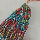 Vintage Old Handmade African Venetian Mozaic Millefiori Face Glass Trade Beads V