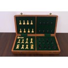 16  Premier Series Magnetic Travel Chess Set- Ebony   Maple Wood Board With Ebon