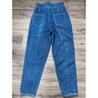 Vintage Paperbag Waist High Rise Mom Jeans Womens Size 13 Blue Denim Tapered