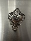 Brighton Vintage Badge Clip Magnet Card Holder Silver