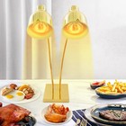 Heat Lamp Food Warmer Light W  2 Infrared 250w Bulbs Rotatable Food Heatin Gold