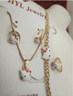 Christmas Gift Hello Kitty Necklace Bracelet Jewelry Girls Kids Toddlers Love