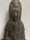 Ancient Bronze Buddha Statue With Inscriptions  Vintage Religious Artifact  10cm
