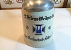 German Remembering My Time In Service-commander Pewter Lidded Beer Stein 1941