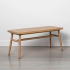 Shaker Wooden Dining Bench - Natural - Hearth   Han With Magnolia  Entryway Seat