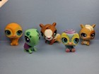 Collector Pack Lot 5 Pets - Authentic Littlest Pet Shop - Hasbro Lps