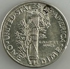 1944 Mercury Dime Au bu 90  Silver Choice Brilliant Almost Uncirculated Coin