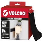 Velcro Heavy Duty Tape 15ft X 2in   Industrial Strength   Strong Adhesive  Black