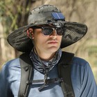 Solar Fan-powered Wide Brim Hat For Outdoor Fishing  Sun Protection Included