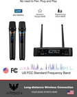 Wireless Microphone System  Professional Karaoke Microphone Uhf Dual Channel Han