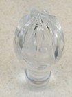 Vintage Art Glass Clear Stopper 4 66  Cut Design Great Condition