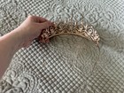 Rose Gold Rhinestone Bridal Tiara Headband Crystal Wedding Crown Hair Comb