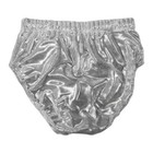 Pizzazz Adult Cheer Brief - Dance Cheerleading Athletic Bottoms Metallic Silver