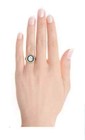 Art Deco Style Lab-created Diamond Round Cut Sapphire Ring 14k Yellow Gold Fn