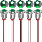 5pcs 12mm Led Metal Indicator Light Ac dc 12-24v Waterproof Signal Lamp Pilot   
