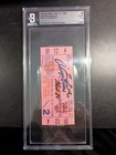Fran Tarkenton Signed Pink Football Ticket Vikings Vs Bears 11 11 1962 Beckett 
