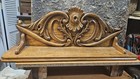 Victorian Antique Original Ornate Wood Pediment  Salvaged  24 Inch Wide