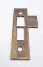 Antique Door Strike Plate  Mortise  Victorian  Old Vintage Brass Door Hardware