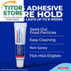 Secure Waterproof Denture Adhesive - Zinc Free - Extra Strong 12 Hour Hold -    