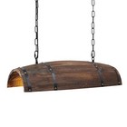  Antique Wood Wine Barrel Pendant Lamp Hanging Rustic Kitchen Bar Ceiling Lamp 