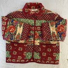 United Colors Of Benetton 012 Vibrant  Vtg Cotton Jacket  Retro 80s Youth Size