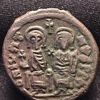 Byzantine Follis  Justin Ii   Sophia Rv Large M Cyzicus  Mint  565-578 A d 
