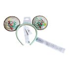 Disney Parks Mickey Minnie Christmas Holiday Snow Globe Mouse Ears Headband Nwt